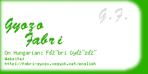 gyozo fabri business card